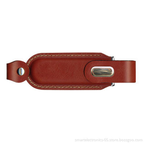 Leather USB flash drives, 64MB-128GB capacity, free logo printing, package, high quality, no MOQ